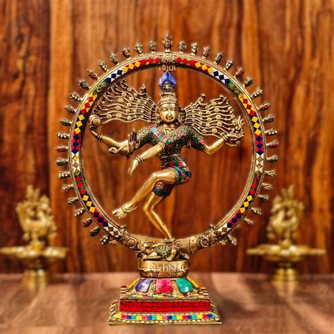 Buy Brass Nataraja Statue with Ring - Symbolic Lord Shiva's Cosmic ...