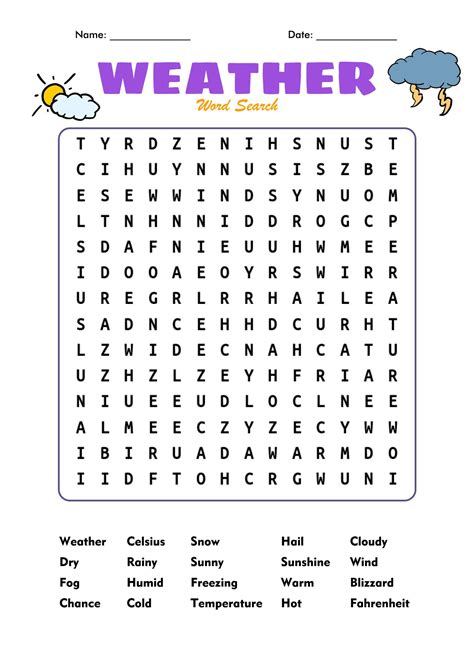 First Grade Word Search Printable - Printable Sight Words List