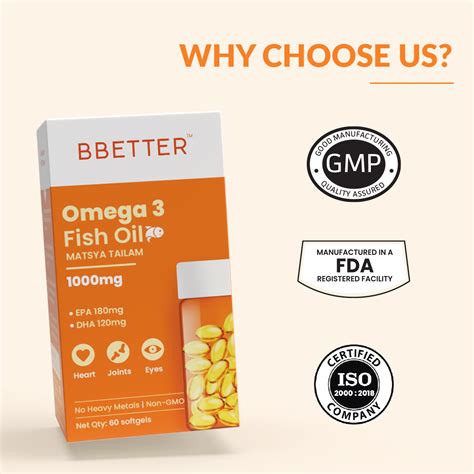 BBetter Omega 3 Capsules with Fish Oil - 60 Capsules – BBetter Store