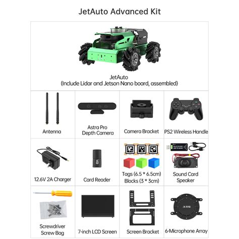 Hiwonder JetAuto ROS1 ROS2 Robot Car with Lidar and 7 Inch Screen ...