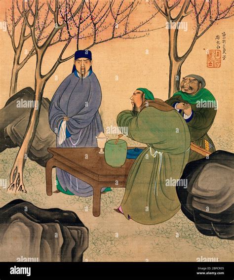Romance of the Three Kingdoms by Matsumura Goshun, 1800s, Japanese Art Stock Photo - Alamy