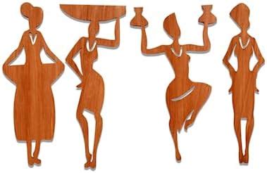 Chalk My Theme 3D 2 in 1 Color Black and Brown Tribal Women Wall ...