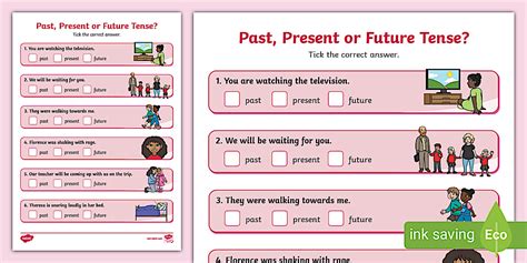 Past, Present or Future Tense Paper Quiz