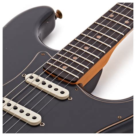 Fender Custom Shop Postmodern Strat Journeyman, Aged Black #XN14819 at Gear4music