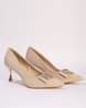 Buy Beige Heeled Shoes for Women by Outryt by AZORTE Online | Ajio.com
