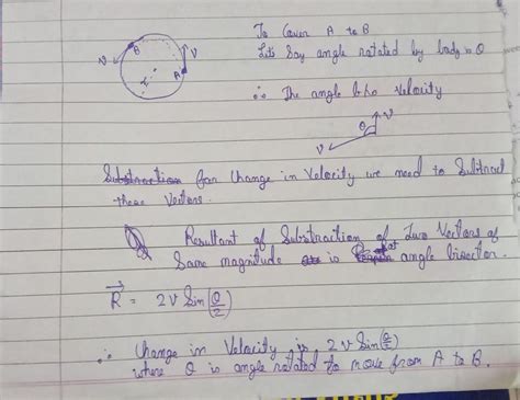 Applications of the body of mass m moving with uniform speed be around ...