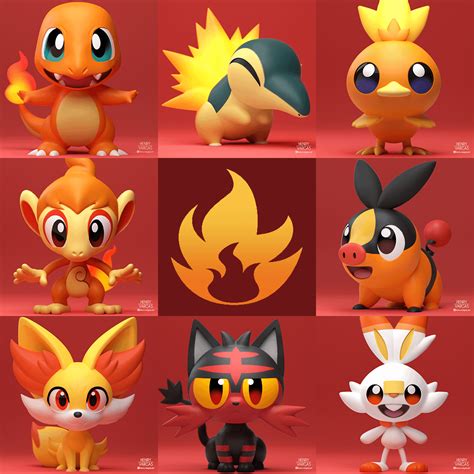 Pokemon Fire Type Starters