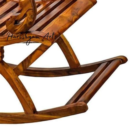 Teak Wood Smart Rocking Chair with Natural Teak Finish