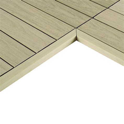 NewTechWood US-QD-IT-ZX-SD 1/6 x 1 Ft. Quick Composite Deck Tile Inside ...