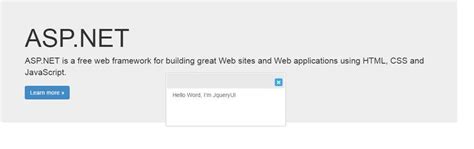 Dialog Box in jQuery and MVC 的图像结果