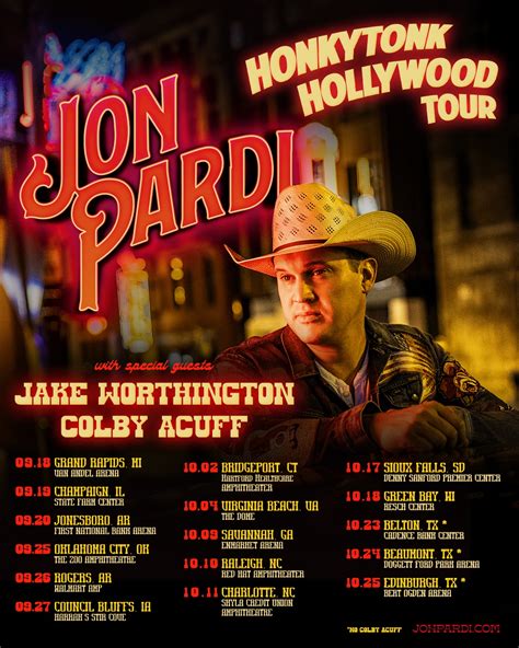 Honkytonk Hollywood Tour 2025: Jon Pardi