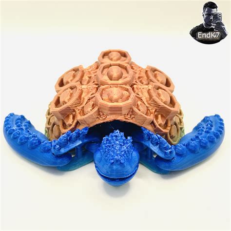 🐚 Cute Articulated Turtles #2 - Three Models - Swappable Shell - Print ...