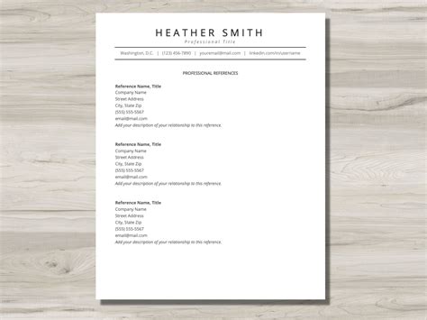 References Sheet Template Top 5 Reference List Templates With Examples