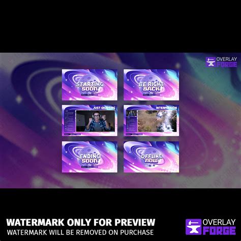 Stellar Dream Stream Package - Kawaii Overlay in Space