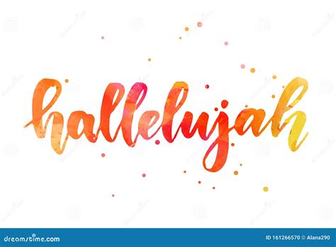 Hallelujah lettering stock vector. Illustration of message - 161266570