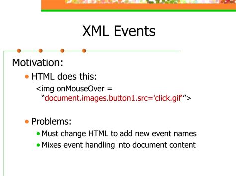 XML Events 的图像结果