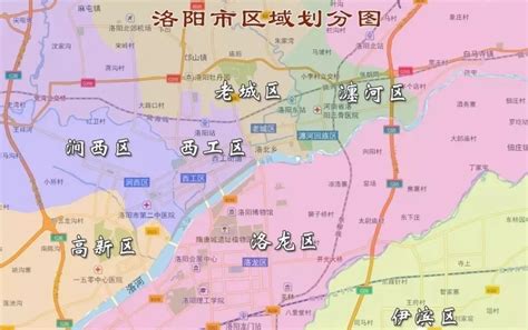 洛阳市辖区,河区,洛阳六个区划分图_大山谷图库