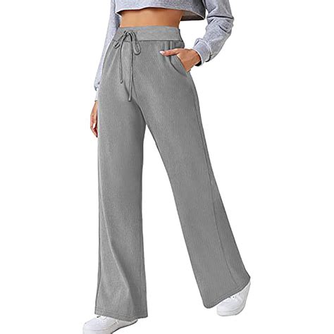 KIHOUT Women's Summer Pants Women's Loose Wide Leg Pants High Waist ...