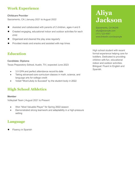 High School Student Resume Examples and Templates for 2024 - ResumeBuilder.com