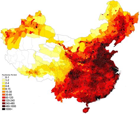 China Population Map 的图像结果