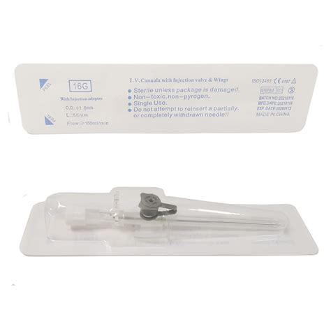 Iv Catheter With Wings And Injection Port Iv Catheters Sterile ...