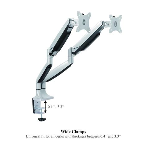 TechOrbits Dual Arm Monitor Mount with Full Motion Swivel Articulating ...