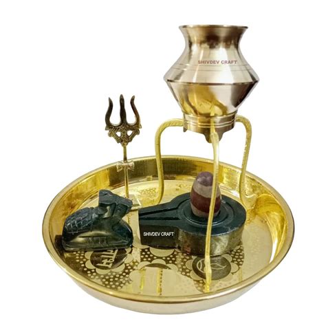 Buy SHIVDEV CRAFT Narmadeshwar Shivling with Jaldhara Abhishekam Set ...