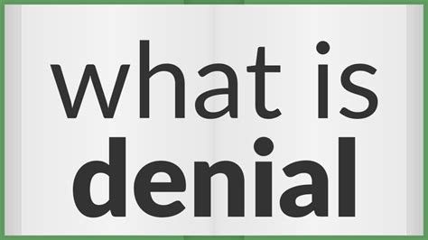 Denial Definition And Synonyms at Candis Langdon blog