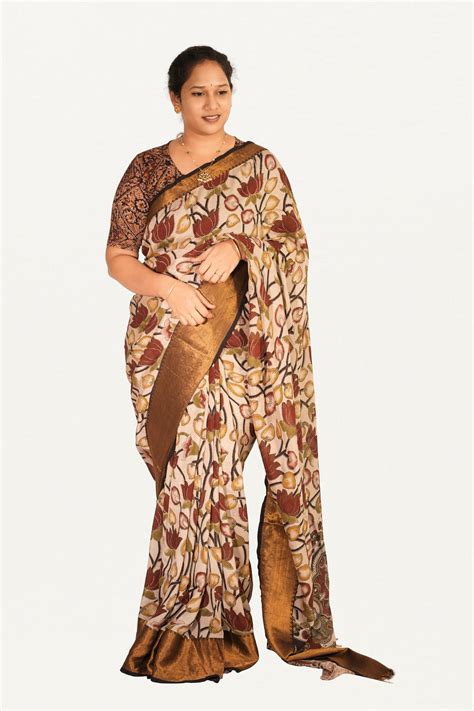 MANGALAGIRI POWERLOOM SAREE – Manav Kalamkari