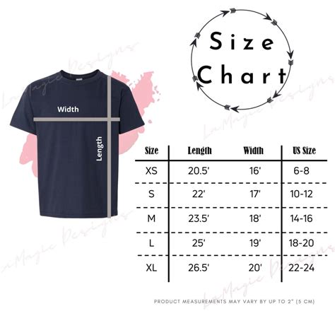 T-Shirt Size Comparison Chart at Sam Hamby blog