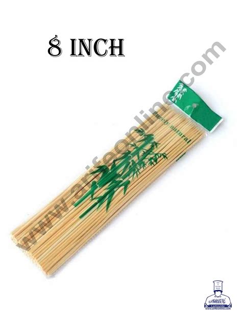 Cake Decor Natural Bamboo Wooden Skewer Satay Sticks /BBQ Sticks for K ...