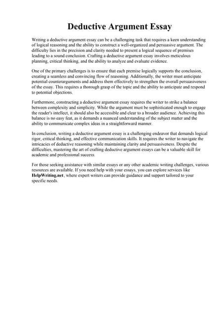 Image result for Deductive Argument Examples