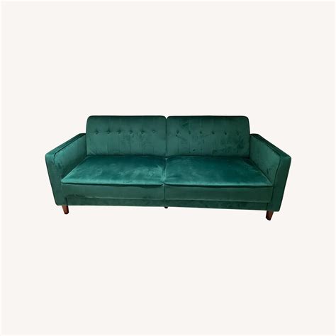 Wayfair Green Velvet Sleeper Couch - AptDeco