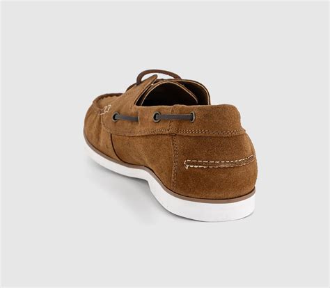 OFFICE Captain Suede Boat Shoes Tan Suede - Men's Casual Shoes