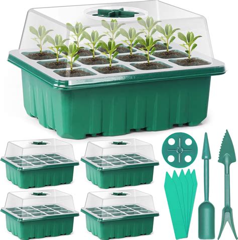 Amazon.com : ASTARON 12-Pack Seed Starter Tray, Thicken Seedling ...
