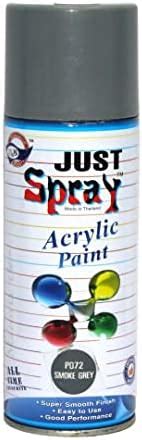 JUST Spray Multipurpose Spray Paint, P072 Smoke Grey Color (400ml ...