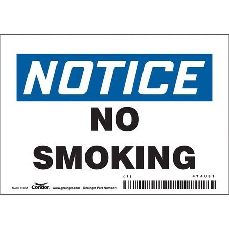 Condor Safety Sign, 3 1/2 in H, 5 in W, Vinyl, Horizontal Rectangle ...