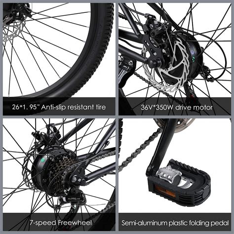 Electric Bike for Adults,GELEISEN Folding Electric Mountain Bike 26 ...