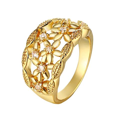 Women Real Gold Spinning Ring