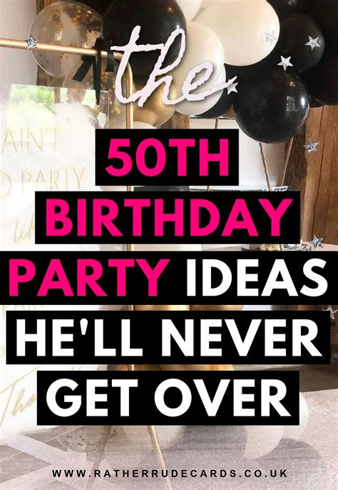 DIY creative 50th birthday party ideas themes decor for men | 50th ...