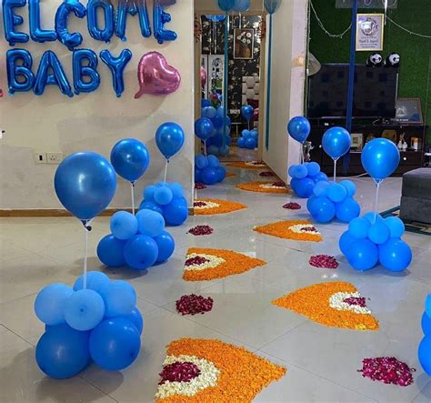 Simple Welcome Baby Decoration At Home