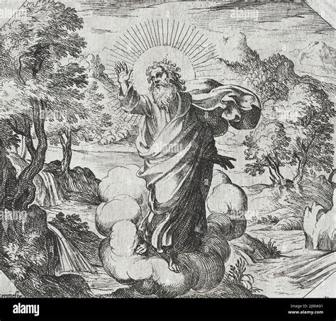 God Creating Plants and Trees. Antonio Tempesta (Italy, Florence, 1555 ...