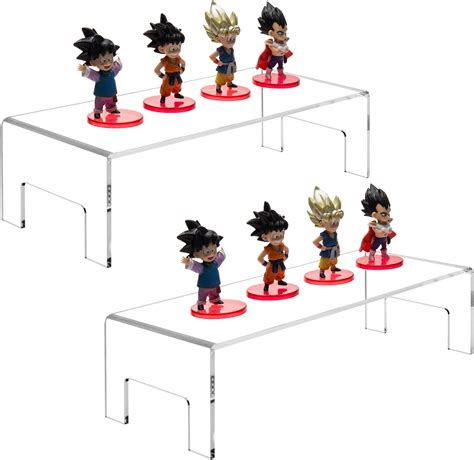 Buy MyGift Set of 2 Premium Clear Acrylic Display Riser Rack Stand for ...