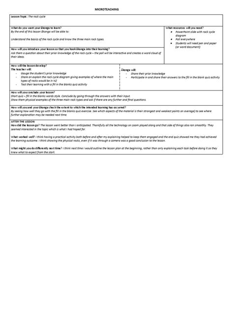 Image result for Microteaching Lesson Plan