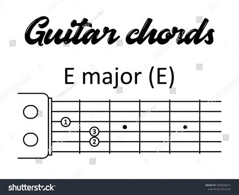 Guitar Chords E Major E Vector: เวกเตอร์สต็อก (ปลอดค่าลิขสิทธิ์ ...