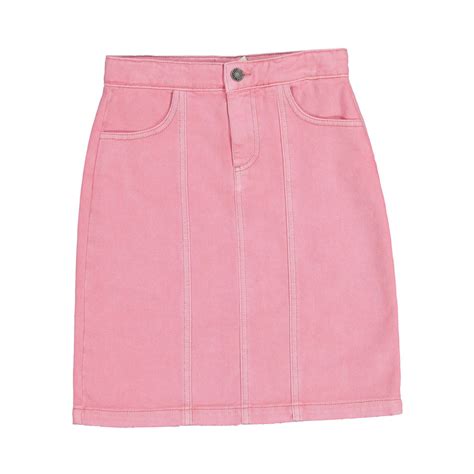 Pink Denim Skirt
