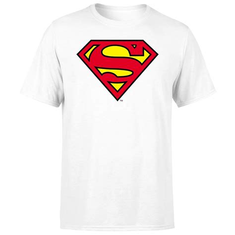Official Superman Shield Men's T-Shirt - White Clothing - Zavvi UK