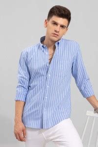 U TURN Men Printed Casual Blue Shirt - Buy U TURN Men Printed Casual ...