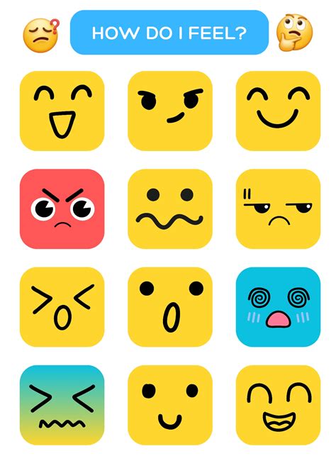 Feelings Chart - 20 Free PDF Printables | Printablee