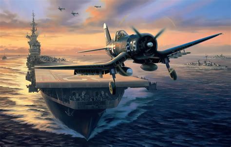 Wallpaper art, airplane, aviation, f4u corsair for mobile and desktop ...